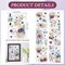 Flower Rub on Transfers for Crafts and Furniture (Flower) 8.26 x 11.81 inches